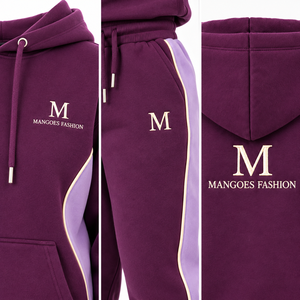 MANGOES FASHION Chándal Unisex de Forro Polar Grueso de Poliéster/Algodón de 500 Gsm, Ecológico, Transpirable, con Cierre de Cordón - Product Image 5