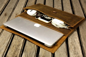 Tùy chỉnh bảo vệ mộc mạc da tay áo trường hợp máy tính xách tay kinh doanh đi du lịch trường hợp Messenger làm việc CAVER Túi máy tính túi tay áo - Product Image 4