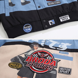 Veste de course unisexe en coton respirant, style NASCAR, entièrement brodée, poids lourd, personnalisable OEM, vente en gros premium - Product Image 5