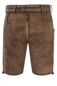 Shorts bavarois pour hommes en daim de chèvre à carreaux, aspect vieilli, taille mi-haute, respirants, pour l'Oktoberfest, toutes tailles - Product Image 5