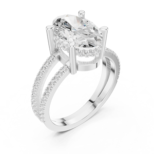 Classic Hot Selling <b>Split</b> Shank 14k Gold IGI Certificate 3 CT Oval Cut E VS1 Lab Grown Diamond Women Engagement Wedding <b>Ring</b> - Product Image 6