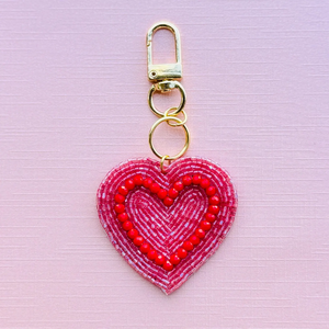 Handmade Rose Quartz Crystal Beaded Watermelon Keychain Suede Tassel Eco-Friendly Waterproof Durable Summer <b>Bag</b> <b>Charm</b> Heart - Product Image 2