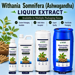 Extracto Líquido de Withania Somnifera (Ashwagandha) de Grado Alimenticio, a Base de Plantas, Suministro a Granel, Empaque Personalizado - Product Image 1