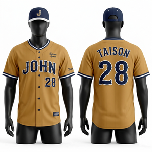 Maillot de baseball pour homme, haute qualité, 200 GSM, maille polyester, crème vert, boutons sur le devant, rayures fines, broderie logo personnalisée, professionnel - Product Image 5