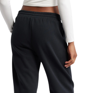 Women <b>Black</b> Wide <b>Leg</b> Fleece Sweatpants Drawstring Elastic Waist Loose Fit Casual <b>Straight</b> <b>Leg</b> Jogger <b>Trousers</b> - Product Image 4
