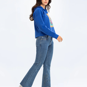 เสื้อฮู้ดโอเวอร์ไซส์ผ้าฟลีซหนานุ่ม แขนยาว ไซส์ใหญ่พิเศษ สำหรับผู้หญิง ลดราคาพิเศษ สำหรับฤดูใบไม้ร่วงและฤดูหนาว - Product Image 5