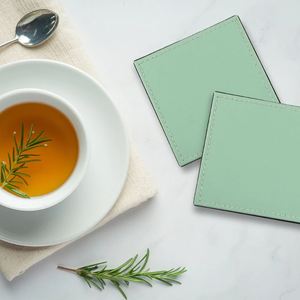 Posavasos clásico de cuero para mesa de comedor, juego de posavasos de cuero clásico, nuevos posavasos de cuero artesanales - Product Image 3
