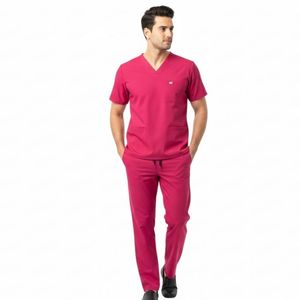Men Cotton Scrub Clothing Medical <b>Doctor</b> Hospital Uniform OEM Factory Design Breathable Comfortable Scrub Uniforms Customized - Product Image 1