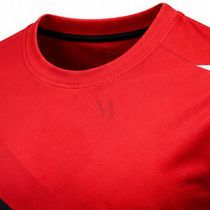 Camiseta de Fútbol para Hombre, Color Rojo, Negro y Blanco, Cuello Redondo, Manga Corta, Poliéster que Absorbe la Humedad, Ajuste Atlético, para Todas las Temporadas - Product Image 6