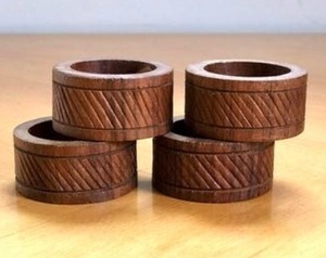 Anillos de Servilleta de Madera Premium Hechos a Mano, Modernos y Ecológicos, Decoraciones para Mesa de Boda, Decoraciones para Banquetes, Uttar Pradesh Craft Emporium - Product Image 4