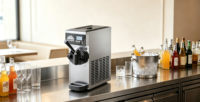 Machine à glace molle à tête unique XY pour comptoir, équipement commercial automatique pour la préparation de glaces pour les salons de thé à bulles