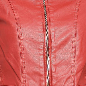 Top Selling Latest Design Customized High Quality Women's Cow Skin Leather Jacket Knitted Breathable Eco-Friendly Winter <b>Zipper</b> - Product Image 5