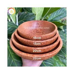Bol en bois de coco durable, fait main, écologique, pour la cuisine, en gros - Product Image 1