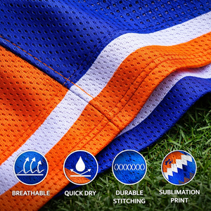 Maillot de baseball à col en V, nouveau maillot de joueur en mesh avec impression par sublimation, vêtements de baseball personnalisables - Product Image 3