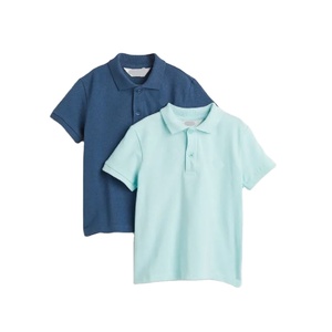 เสื้อโปโลเด็ก แขนสั้น ผ้าถัก ระบายอากาศได้ดี สีพิมพ์ลาย ย้อมสีแบบ Garment Dyed สวมใส่สบาย เหมาะสำหรับกีฬากอล์ฟและสตรีทแวร์ ทำจากผ้าฝ้าย 100% - Product Image 1
