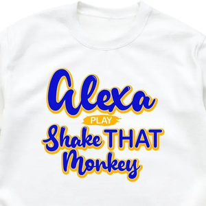 Sweat-shirt à col rond Alexa Play STM blanc pour femme, pull décontracté en polaire, haut graphique, vêtement universitaire, sweat-shirt confortable à manches longues - Product Image 4