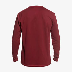เสื้อแรชการ์ดแขนยาวผู้ชาย สีขาว โลโก้ประดับลูกปัดด้านหน้า ลายชนเผ่าสีดำ แห้งเร็ว ระบายอากาศได้ดี เป็นมิตรกับสิ่งแวดล้อม ผลิตจากโพลีเอสเตอร์/ไนลอน สำหรับเล่นกีฬา - Product Image 6