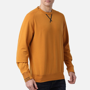 Sweat-shirt à col rond en molleton de coton personnalisé pour homme, logo personnalisé, mode décontractée, écologique, vente en gros, tissu français, design simple - Product Image 3