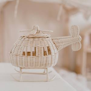 Rotin créatif tissé enfants avion jouets de haute qualité prix le moins cher jouet volant en osier tissé avion - Product Image 3