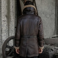 Blouson en cuir de peau de mouton originales pour hommes et femmes, manteau chaud, à la mode, avec col personnalisé, nouveauté hiver 2021, 2021