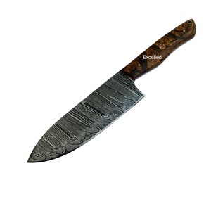 Cuchillo de Chef de acero de Damasco hecho a mano con mango de resina cuchillo de cocina afilado último diseño precio barato - Product Image 1