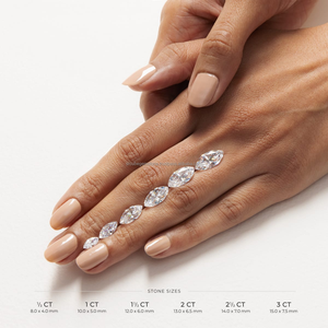 Diseño personalizado 925 Marquesa de plata y corte de pera anillo de compromiso de diamante cultivado en laboratorio joyería de boda chapada en oro - Product Image 4