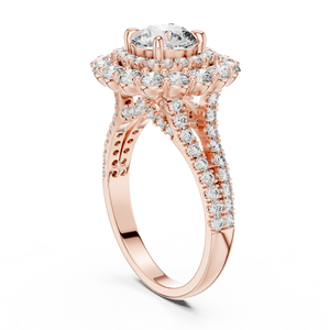 แหวนหมั้นเพชรทรงมงกุฎอิมพีเรียล บลูม เซเลสเชียล คราวน์ ทองคำ 14K โรสโกลด์ ประดับเพชรแบบหนามเตย สำหรับวันครบรอบ - Product Image 1