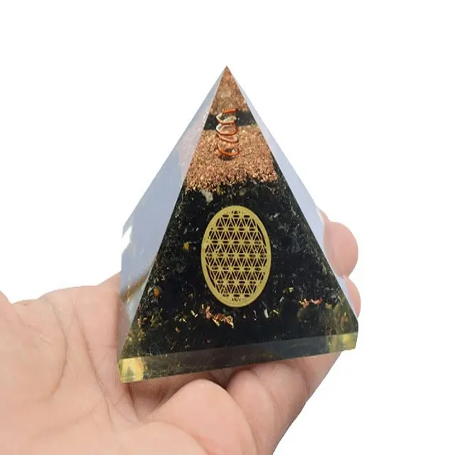 Piramide di Orgonite dell'albero della vita per la ricchezza della saggezza benessere e successo decorazione dell'home Office prodotto spirituale