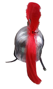 หมวกนักรบเกาหลียุคกลางพร้อมขนนกสีแดง ทำจากเหล็กกล้าอ่อน ชุดเกราะอัศวิน งานแฮนด์เมด สำหรับผู้ใหญ่ ใช้สำหรับคอสเพลย์ จำลองสถานการณ์  สามารถสวมใส่ได้ - Product Image 3