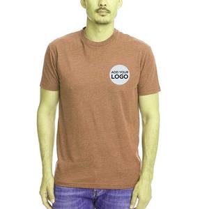 T-shirt classique bleu en coton Pima à col rond et manches courtes – Offre spéciale - Product Image 2