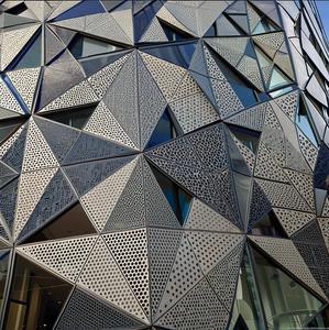 Tùy Chỉnh Hiện Đại Kiến Trúc Rèm Tường Mashrabiya Tấm Trang Trí Nhôm Kim Loại Thép Thủy Tinh Đá Cho Bên Ngoài Xây Dựng - Product Image 1