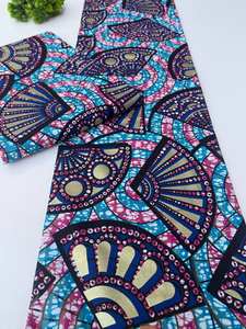 Premium South African Wax Print Ankara 100% Cotton Fabric Bold Color Textile for Clothing Crafts Accessories - Product Image 6