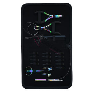 Kit de pinces professionnelles pour extensions capillaires arc-en-ciel avec outil de sertissage pour micro-anneaux, dissolvant d'anneaux nano, enfile-fils et peigne à queue de rat - Product Image 1