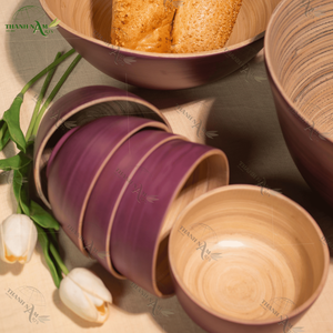 Bol réutilisable en bambou personnalisé écologique moderne directement du Viet Nam-Caractéristique jetable pour la maison et les fêtes - Product Image 6