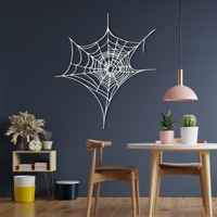 Dekorasi Dinding Logam Jaring Laba-laba Sederhana Untuk Sudut Pintu/Ruang, Hiasan Gantung Halloween yang Menyeramkan Dan Desain Minimalis Bergaya