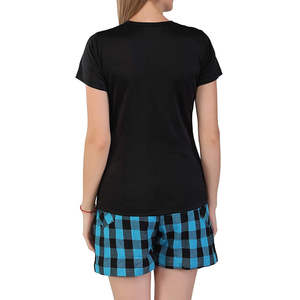 Nouvelle mode féminine, ensemble décontracté multicolores, t-shirt à manches courtes et short, ensemble personnalisé ODM, vente en gros, ensemble deux pièces pour femmes, coton - Product Image 3