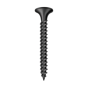 Vis à tête ronde # Vis en acier allié D0100X3GWC2 à filetage standard noir de 6 x 1-1/4 pouces pour le fixation du bois et du cloisonné - Product Image 1