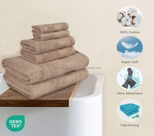 Ensemble de serviettes en coton en vrac, 6 pièces |   Marque privée OEM disponible - Product Image 4