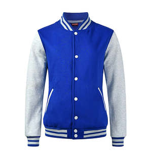 Chaqueta Varsity para Hombre 100% Lana, de Alta Calidad, Diferentes Tallas, Estilo Casual con Cuello Alto, Invierno, Color Liso, con Letras - Product Image 4