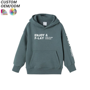 Sweat-shirts et sweats à capuche en molleton 100 % coton pour enfants, avec impression de logo personnalisé – Séchage rapide, respirant, anti-boulochage - Product Image 3