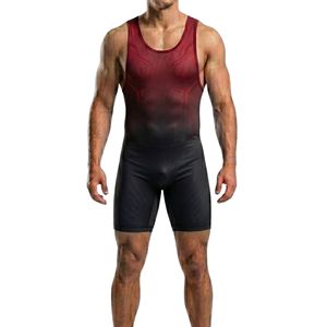 Combinaison de lutte de haute qualité, gris foncé, texture hexagonale, sublimée, compression, singlet professionnel, équipement de lutte pour hommes - Product Image 4
