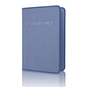 Porta Pasaportes de Cuero PU, Delgado, con Ranuras para Tarjetas, Diseño Minimalista, Color Azul - Product Image 6
