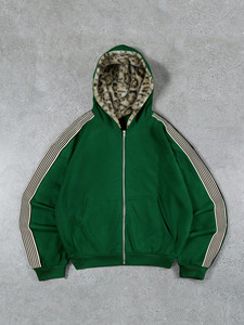Sweat-shirts à capuche rétro à rayures latérales, personnalisables avec logo, style streetwear vintage, zippés, décontractés, en molleton de coton 400 GSM, marque privée, vente en gros - Product Image 2