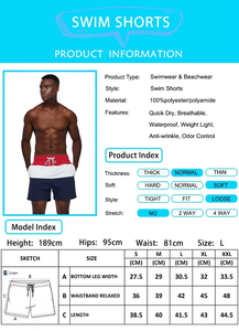 <b>Men</b> Color Blocked Board Shorts Quick Dry Drawstring Swim <b>Trunks</b> Casual Beach Short Pants Solid Design Mid Waist - Product Image 6