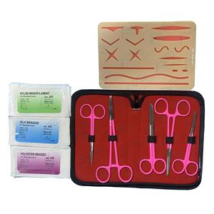 Soins infirmiers et chirurgie dentaire Ressources pédagogiques Ciseaux en acier Pinces et coussinets de suture Sutures dentaires pratiques Instruments médicaux - Product Image 1