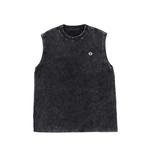 Camiseta sin mangas de algodón 100% con lavado ácido vintage, transpirable, para hombre, estilo urbano, de alto gramaje, corte OEM, suministro a granel - Product Image 1