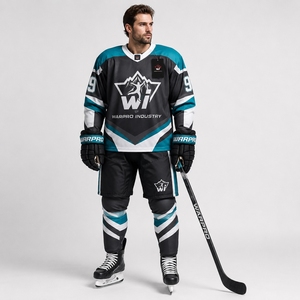 Uniforme de Hockey sobre Hielo, Sublimado por Completo, Conjunto de Equipo de Primera Calidad, Jersey y Pantalones, Tela Transpirable y Resistente para Jóvenes y Adultos - Product Image 1