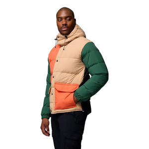 Veste d'hiver légère pour homme, 340 grammes, polyester/nylon, matelassée, isolée, à capuche, écologique, hydrofuge, chaude - Product Image 3
