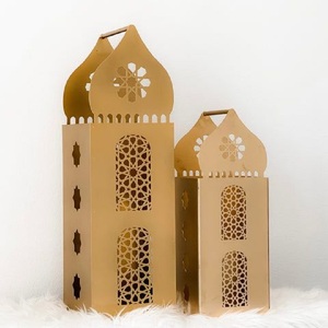 โคมไฟโมร็อกโกสีทอง ดีไซน์สวยงาม ทนทาน เป็นมิตรกับสิ่งแวดล้อม ปรับแต่งได้ งานแกะสลักด้วยมือ - Product Image 1