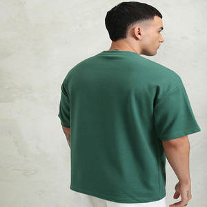 Camiseta de manga corta personalizada de 250 gramos camiseta gráfica holgada de calle de verano para hombre - Product Image 4